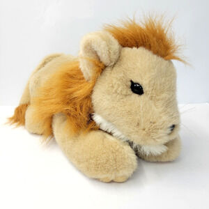 Vintage Fundamental Too Lion Plush Stuffed Animal Beige Soft Toy Korea 14" Long